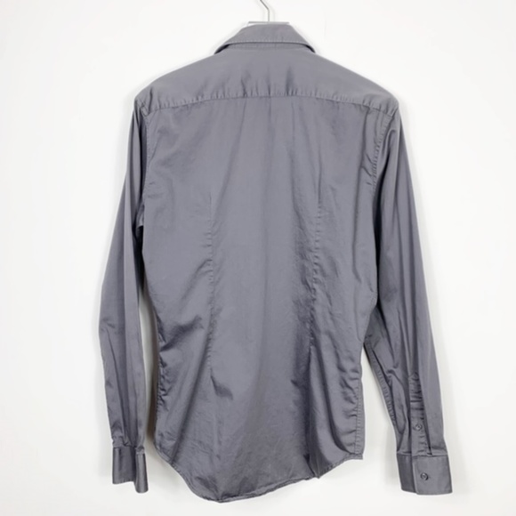 Zara Man Black Label Gray Slim Fit Button Up Shirt - Picture 2 of 8